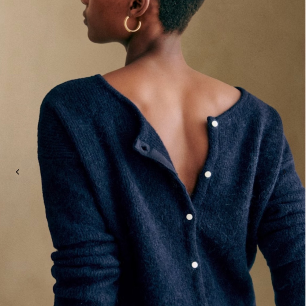 Sézane Gaspard Cardigan Navy - Size XS